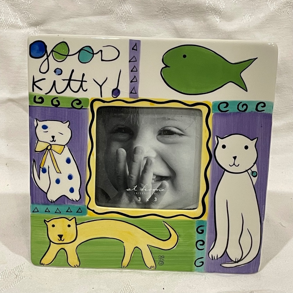 Ceramic Kitty Cat Frame